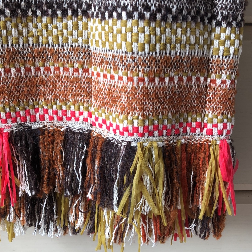NWT • WORTH NEW YORK $598 Fringed Blanket Stripe Dress - Picture 11 of 16